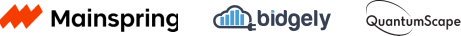 Logos from Mainspring, Bidgely and Quantum Scape